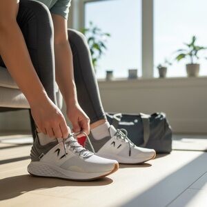 Women’s New Balance ROAV V1 Sneakers - White & Grey - Size 7.5 Never Worn